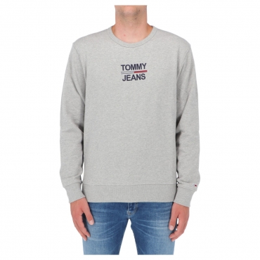 Felpa Tommy Hilfiger Jeans Uomo Essential Crew P01 LT GREY