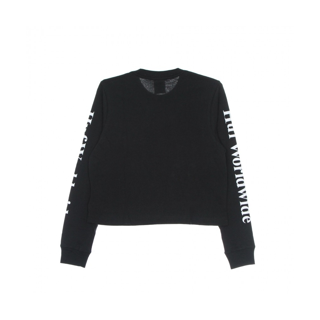 maglietta manica lunga corta donna domestic l/s crop tee BLACK