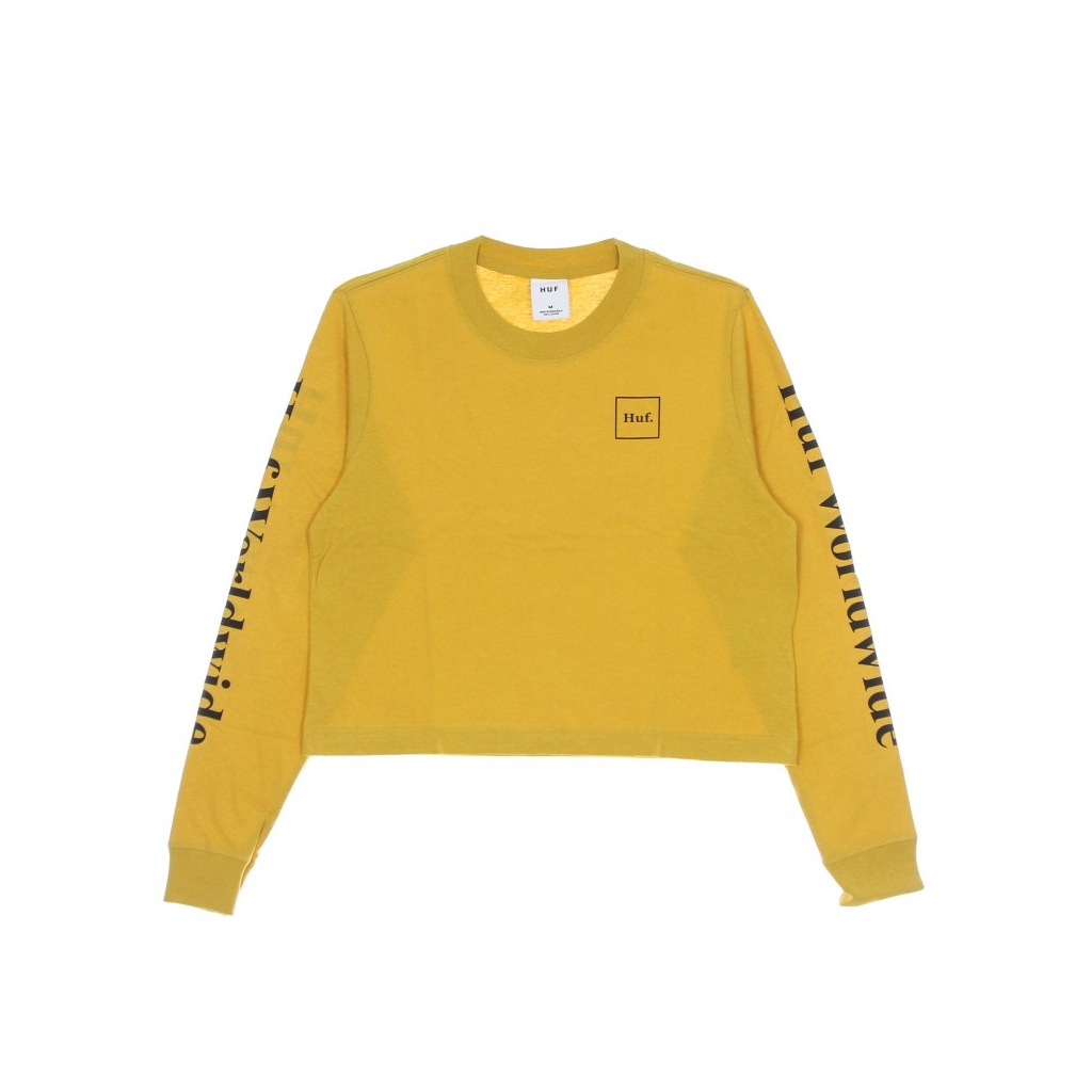 maglietta manica lunga corta donna domestic l/s crop tee GOLD