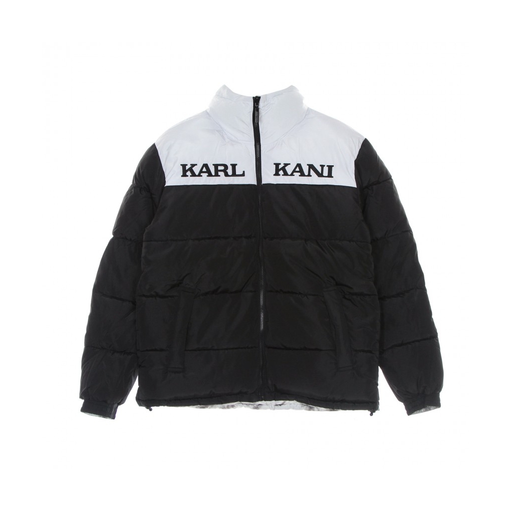 piumino uomo retro reversible block puffer jacket BLACK/WHITE | Bowdoo.com