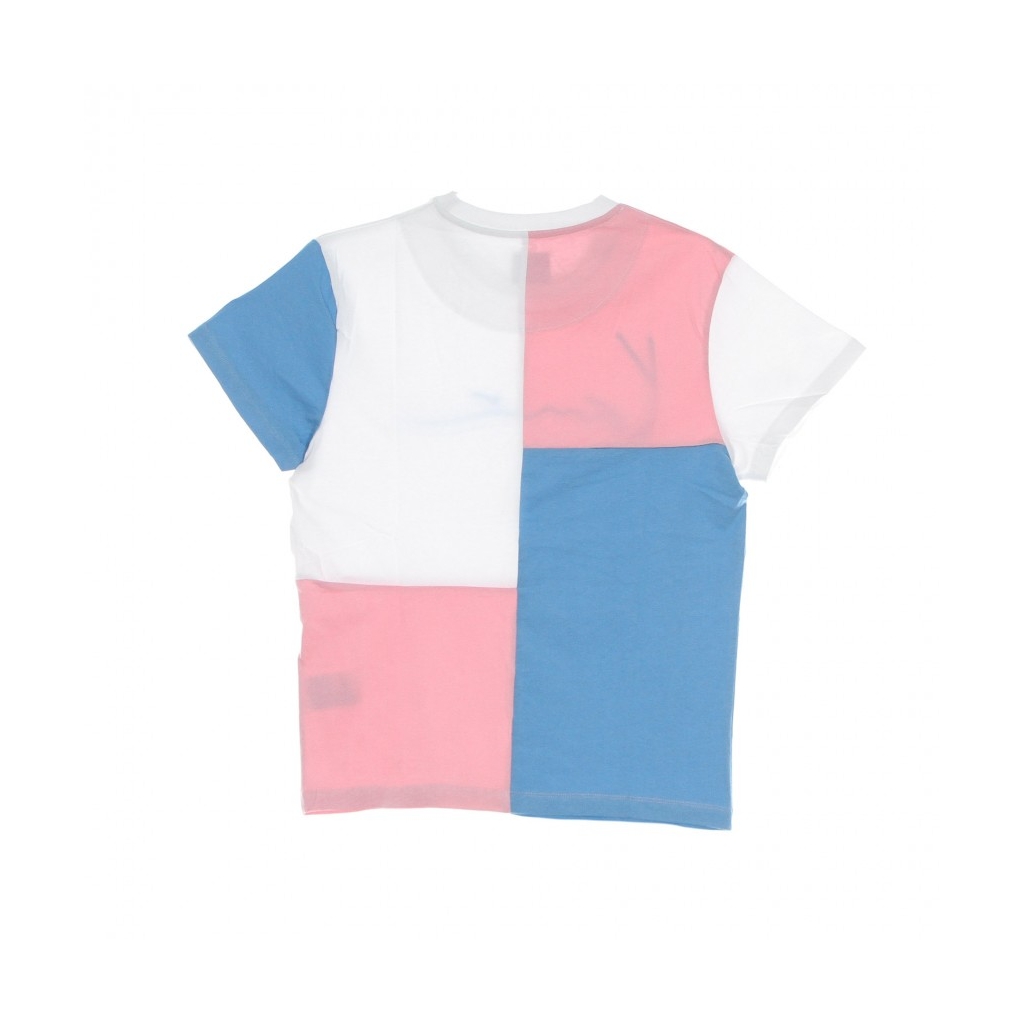 maglietta donna signature block tee LIGHT BLUE/ROSE/WHITE