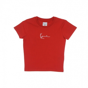 maglietta donna small signature short tee RED