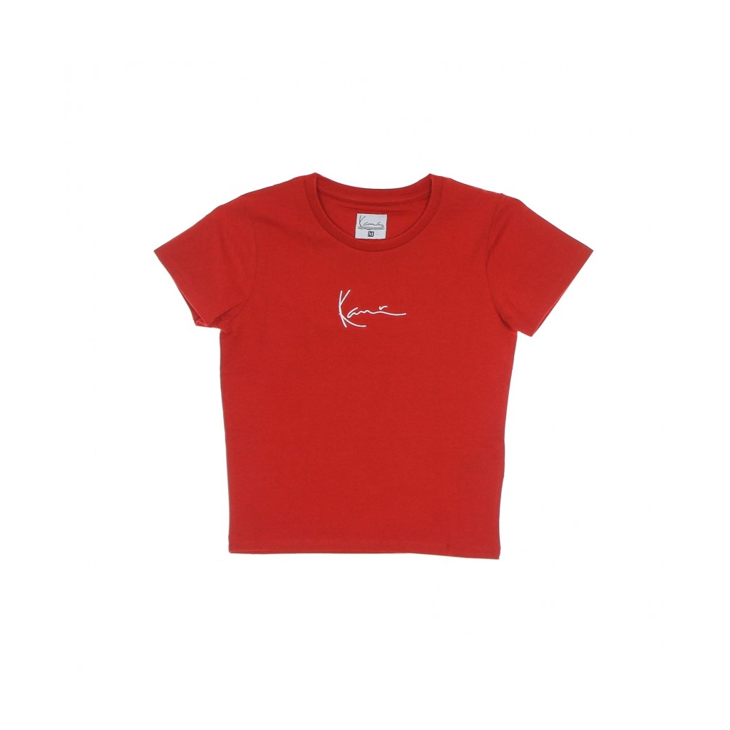 maglietta donna small signature short tee RED