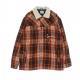 giacca coach jacket uomo chest signature flannel shirt jacket DARK RED