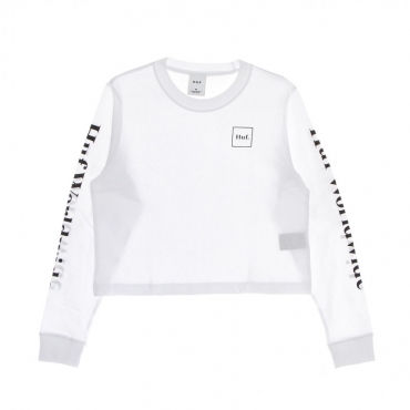 maglietta manica lunga corta donna domestic l/s crop tee WHITE