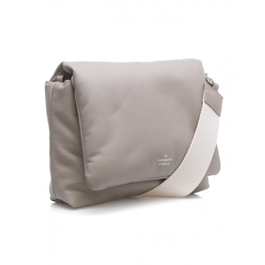 Puffer bag grigio chiaro