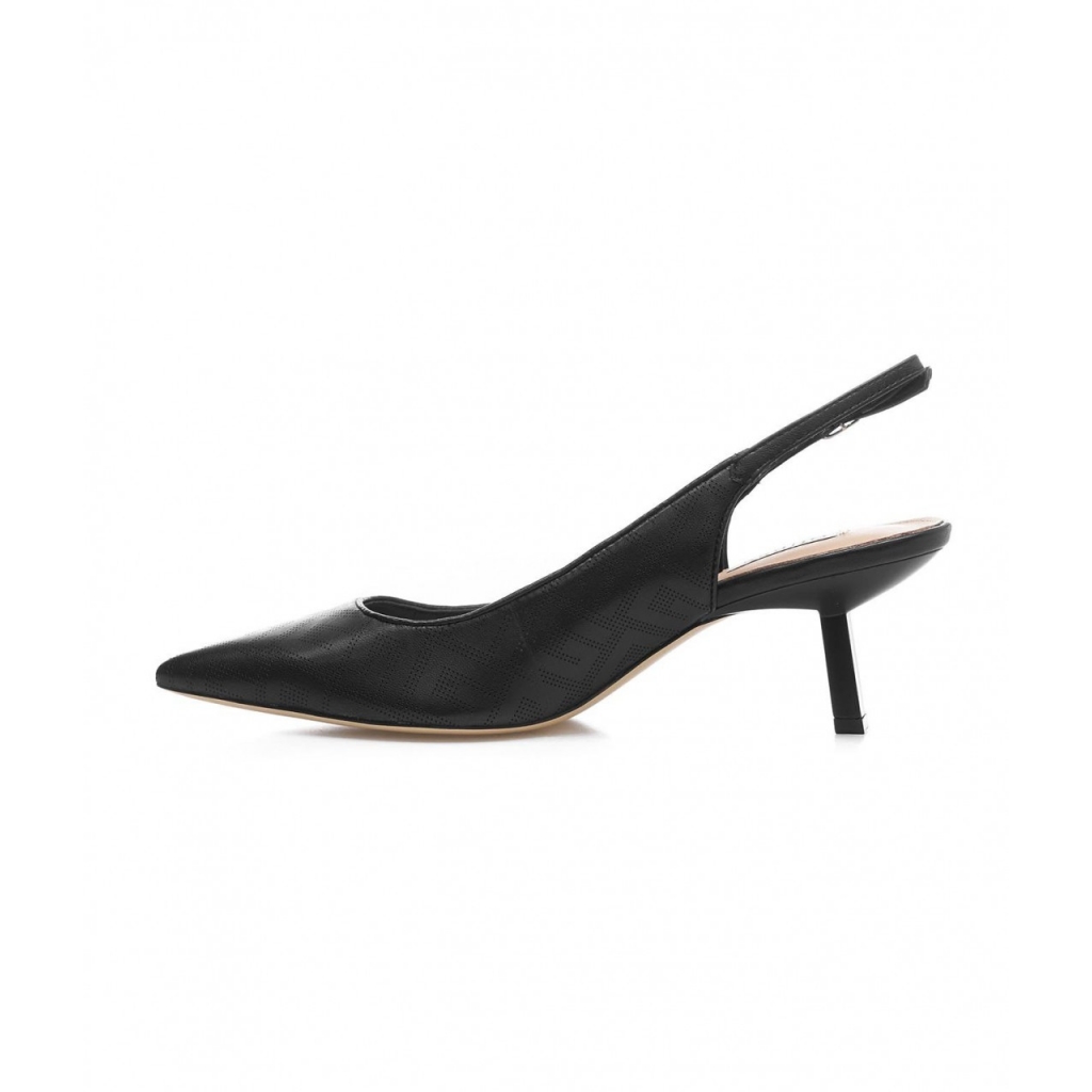 Slingbacks con dettaglio del logo nero