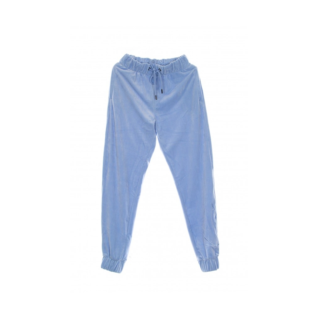 pantalone tuta donna signature velvet pants LIGHT BLUE