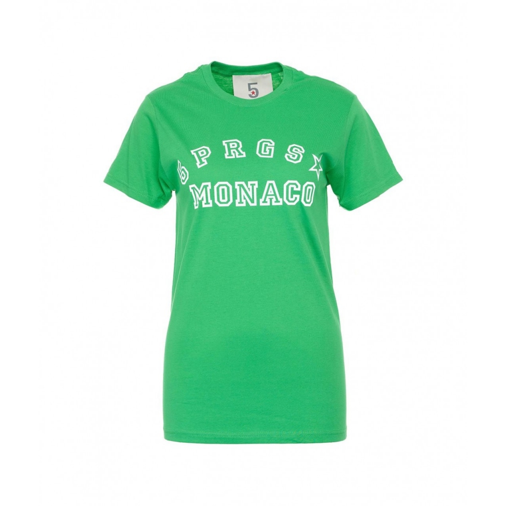 T-shirt con stampa logo Monaco verde