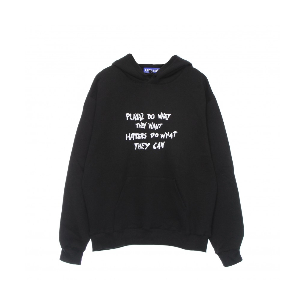 felpa cappuccio uomo playaz hoodie BLACK