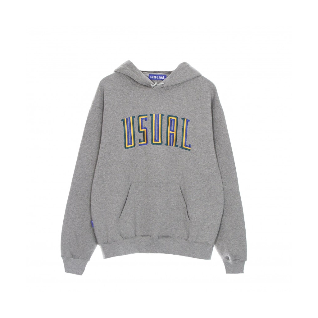 felpa cappuccio uomo stripe hoodie HEATHER GREY