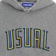 felpa cappuccio uomo stripe hoodie HEATHER GREY