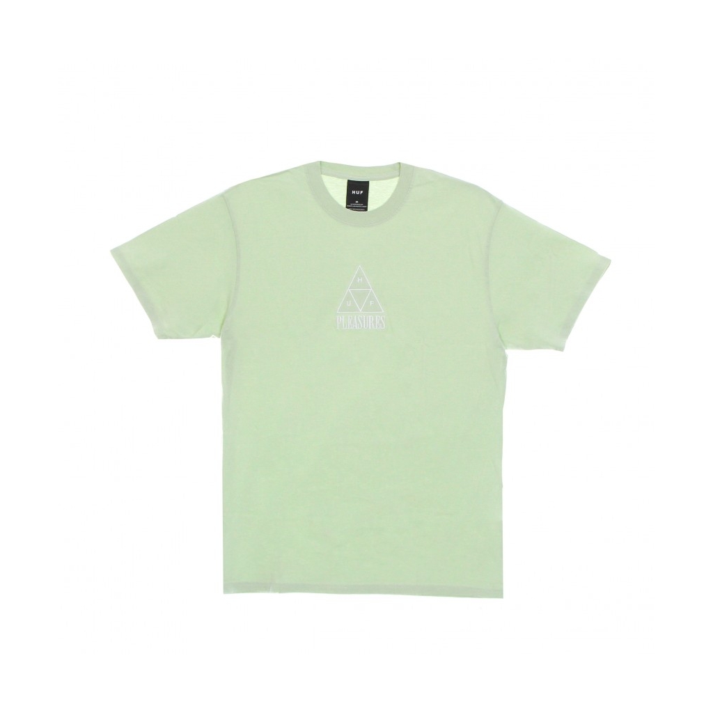 maglietta uomo huf dyed tee x pleasures GREEN