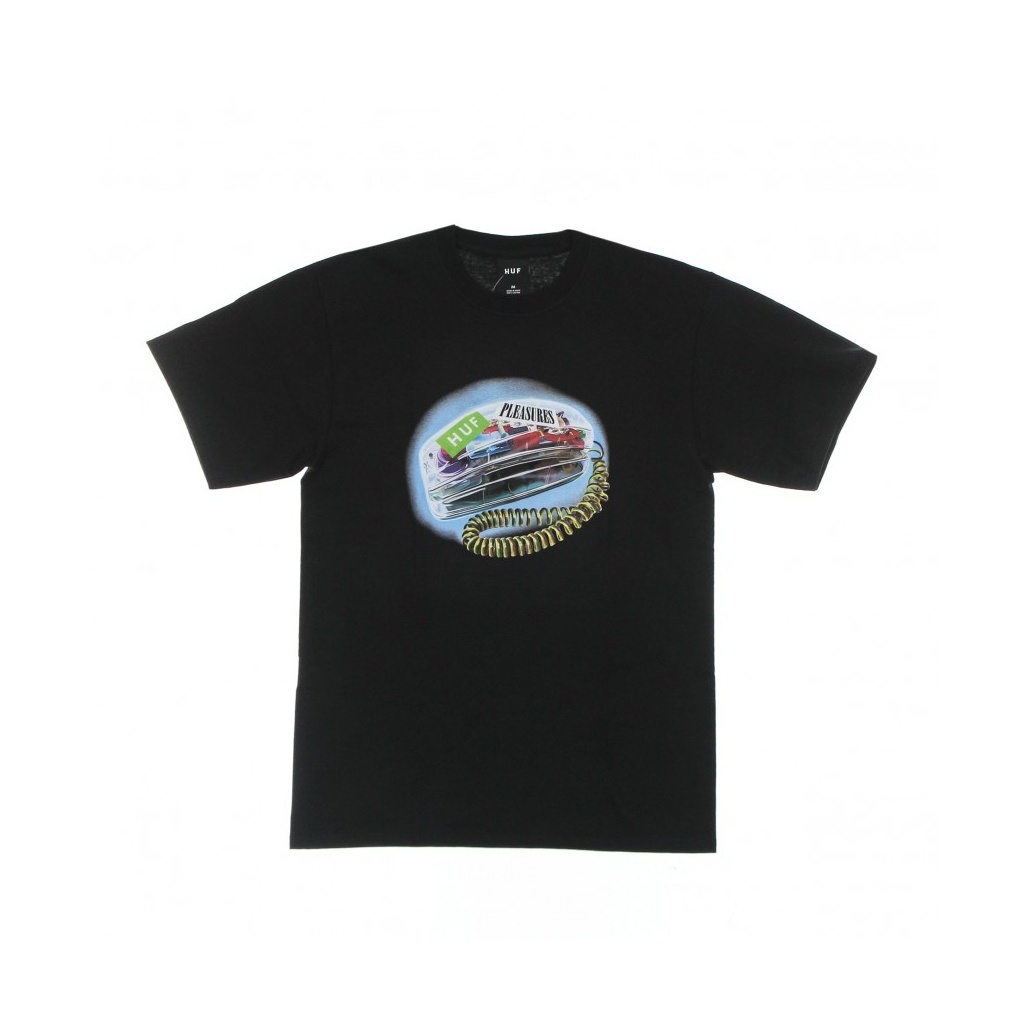 maglietta uomo party line tee x pleasures BLACK