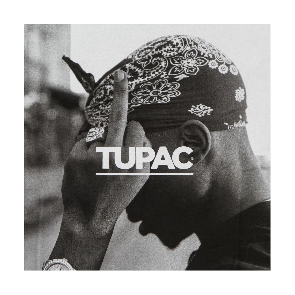 maglietta uomo 2pac fck the world BLACK