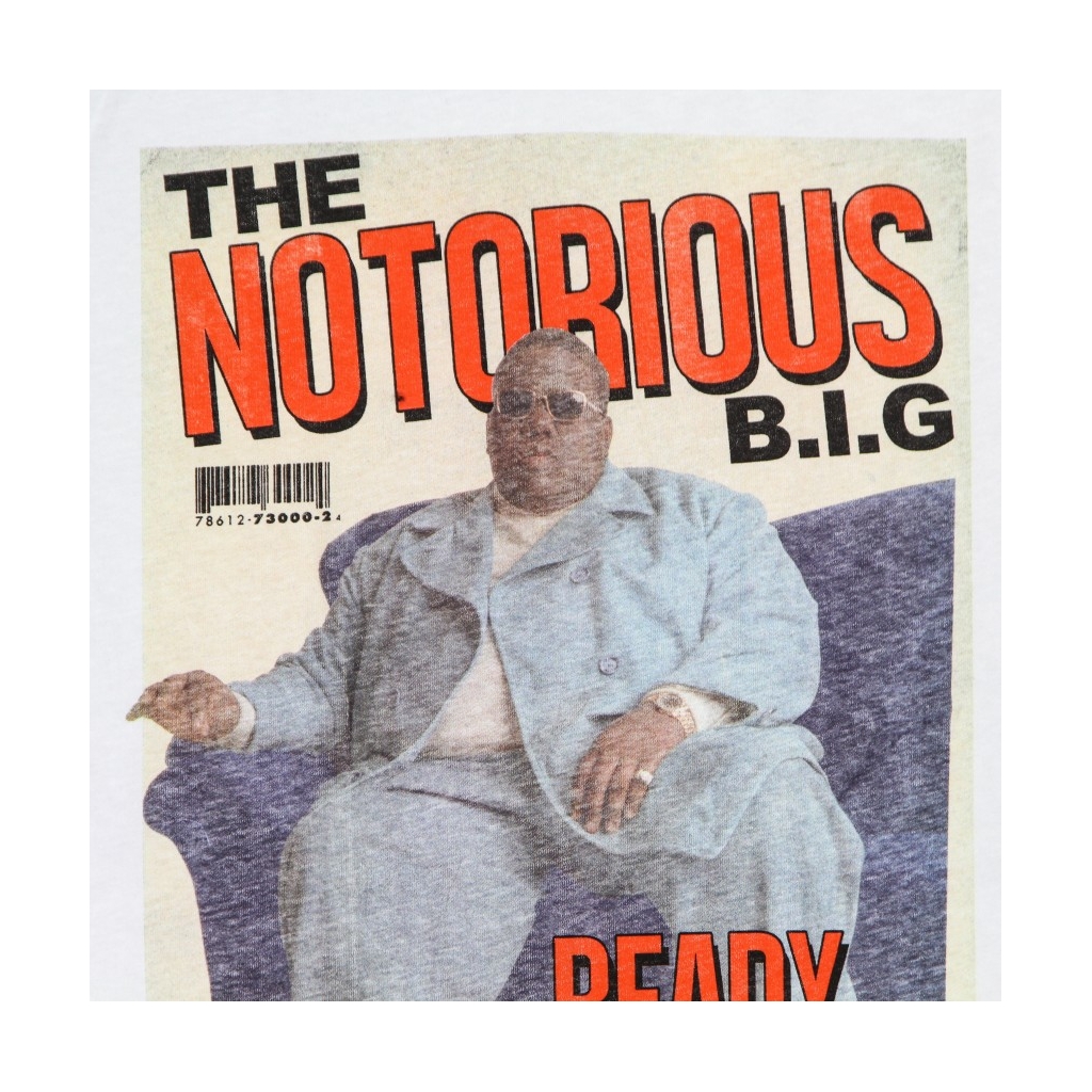 maglietta uomo biggie magazine cover tee WHITE