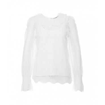 Blusa in pizzo bianco