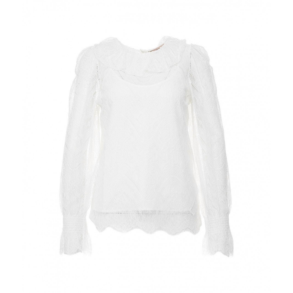 Blusa in pizzo bianco