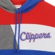 felpa cappuccio uomo nba color blocked fleece hoodie loscli ROYAL