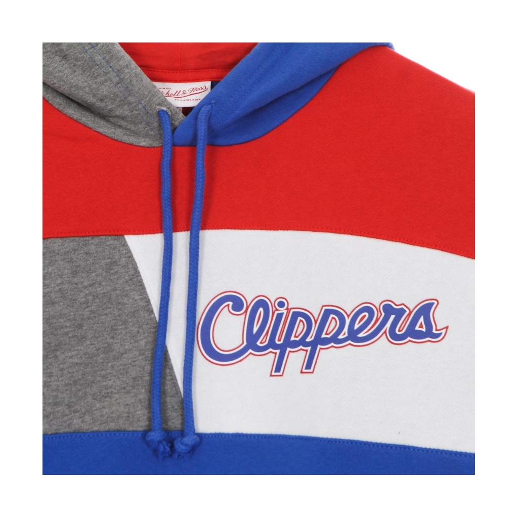 felpa cappuccio uomo nba color blocked fleece hoodie loscli ROYAL