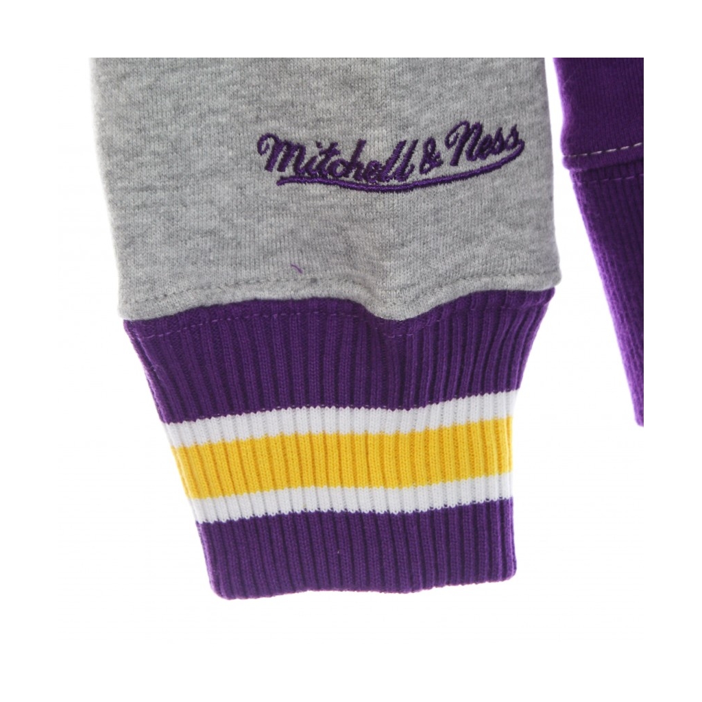 felpa cappuccio uomo ncaa pinnacle heavyweight fleece hoodie loutig PURPLE/YELLOW