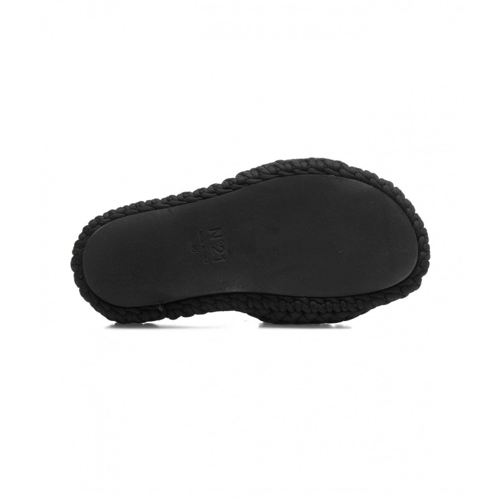 Slipper intrecciato nero