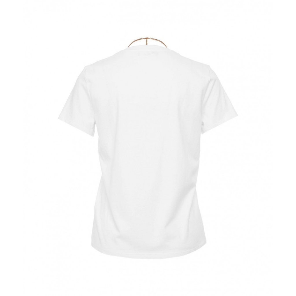 T-shirt con dettaglio catena bianco