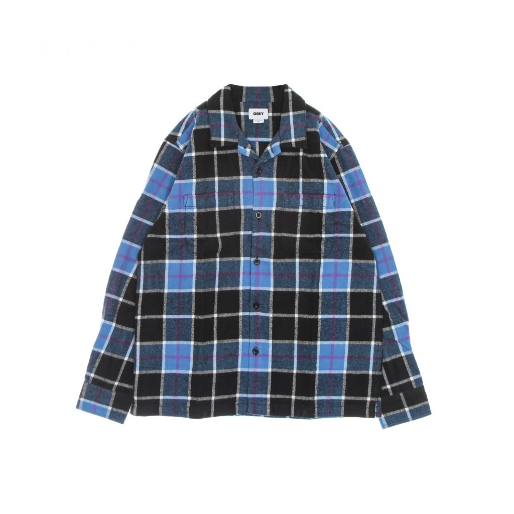 camicia manica lunga uomo sully l/s woven wovens BLACK MULTI