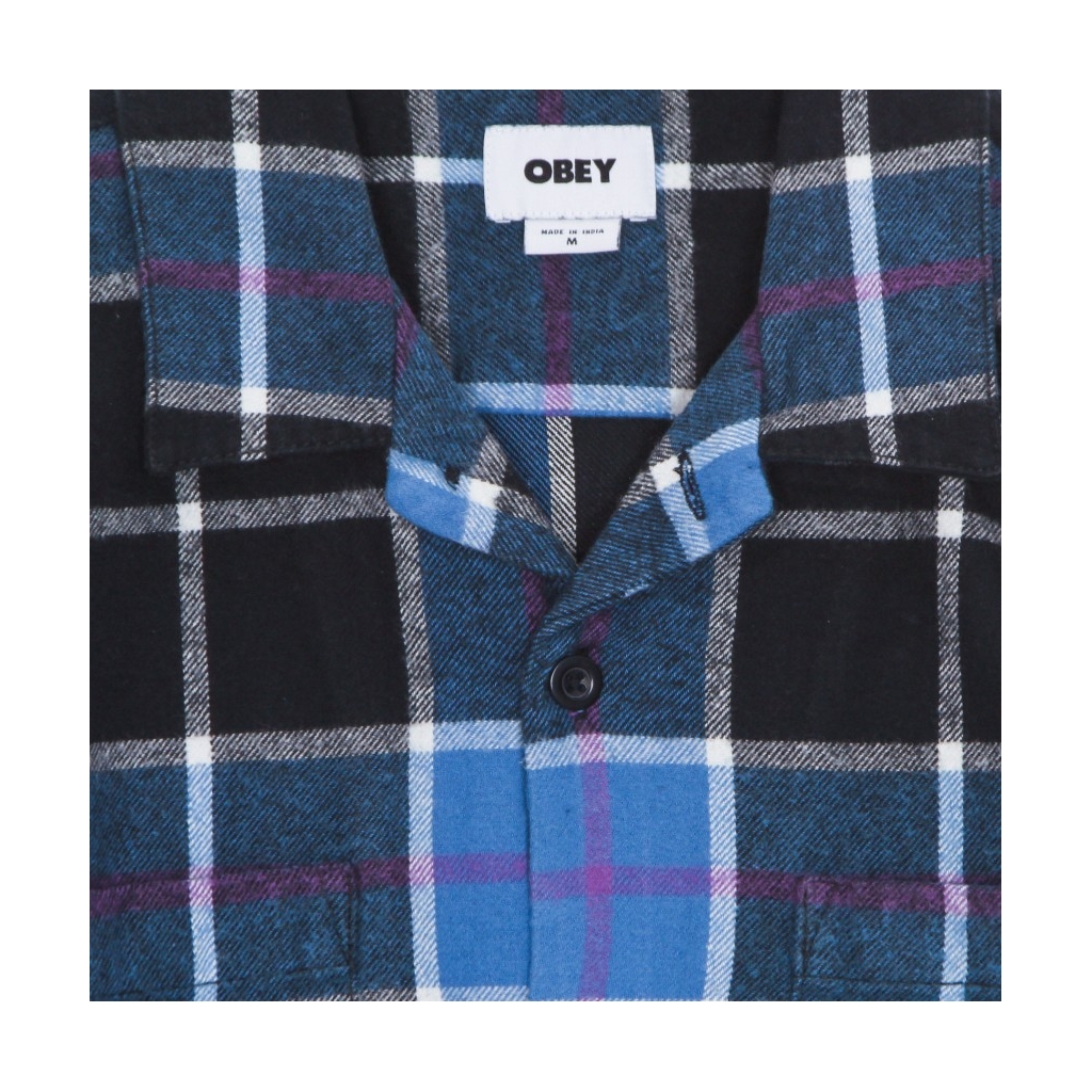 camicia manica lunga uomo sully l/s woven wovens BLACK MULTI