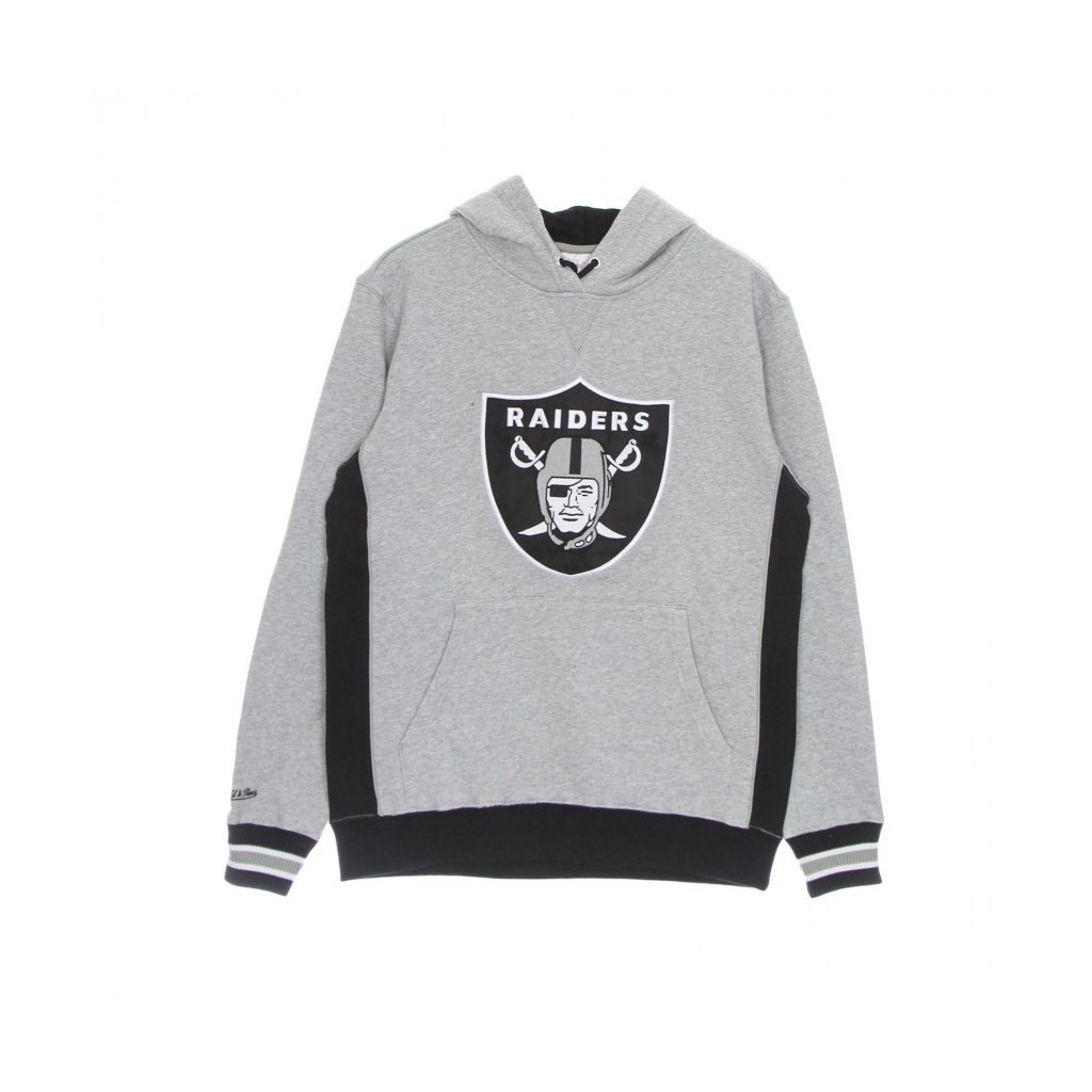 felpa cappuccio uomo nfl pinnacle heavyweight fleece hoodie oakrai GREY HEATHER/ORIGINAL TEAM COLORS