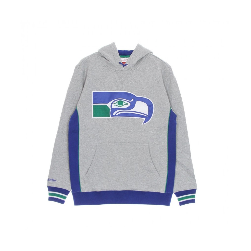 felpa cappuccio uomo nfl pinnacle heavyweight fleece hoodie seasea GREY HEATHER/ORIGINAL TEAM COLORS