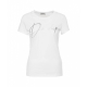 T-shirt con scritta del logo bianco