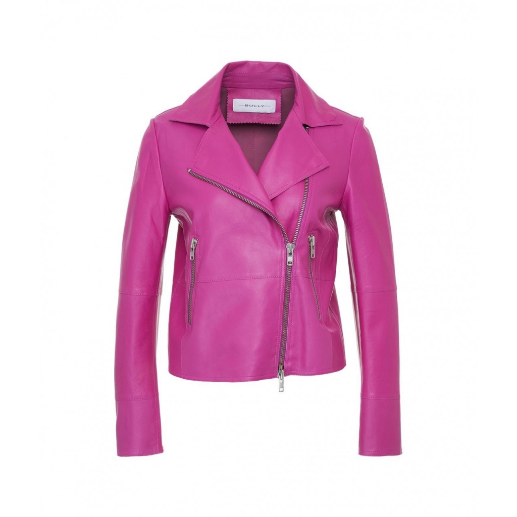Giacca in pelle dagnello pink