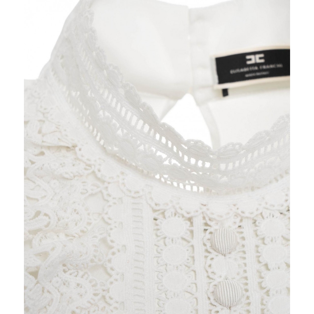 Camicia con pizzo bianco