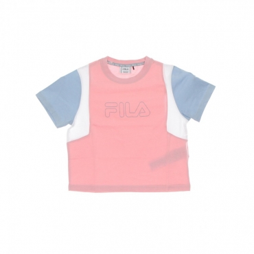 maglietta ragazza samara blocked cropped tee CORAL BLUSH/BLUE FOG/BRIGHT WHITE