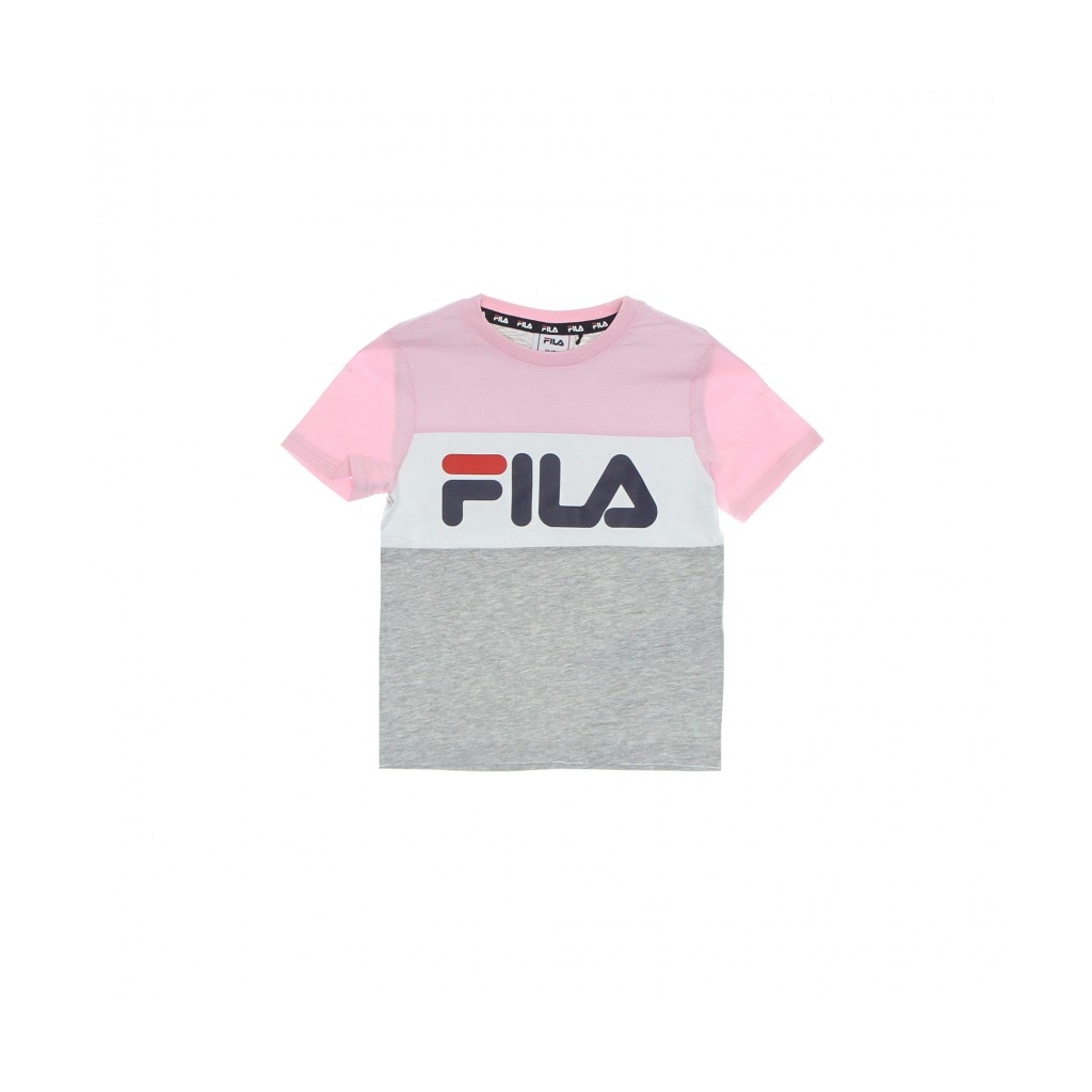 maglietta bambino thea blocked tee LIGHT GREY MELANGE BROS/PINK MIST/BRIGHT WHITE