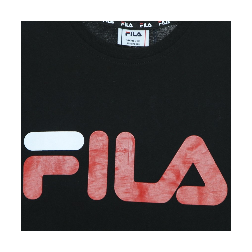 maglietta ragazzo gaia logo tee BLACK