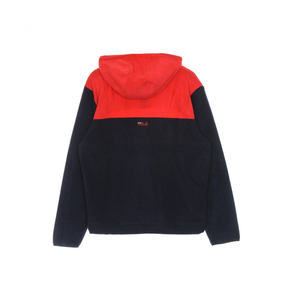 felpa cappuccio uomo perry fleece half zip hoodie BLACK IRIS/TRUE RED/BRIGHT WHITE