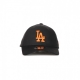 cappellino visiera curva uomo mlb league essential 940 losdod BLACK/DARK ORANGE