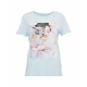 T-shirt con strass azzurro