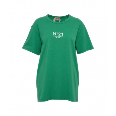 T-shirt con logo verde