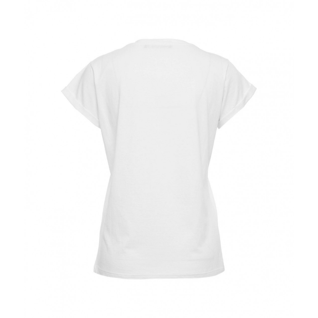 T-shirt con ritratto bianco