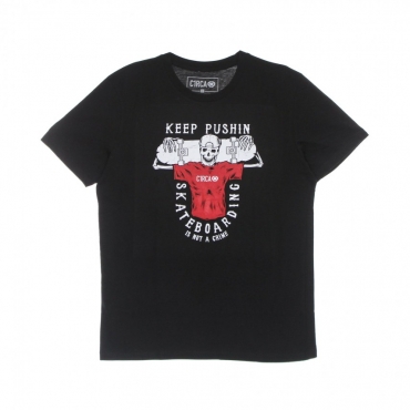 maglietta uomo keep pushin tee BLACK