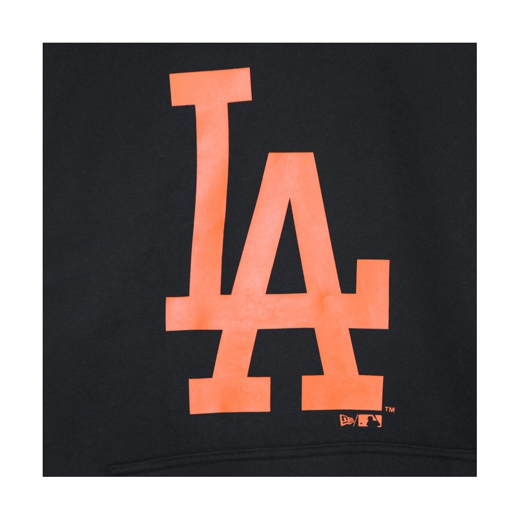 felpa cappuccio uomo mlb seasonal team logo hoodie losdod BLACK/DARK ORANGE