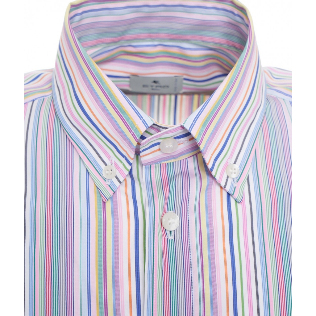 Camicia a righe multicolore