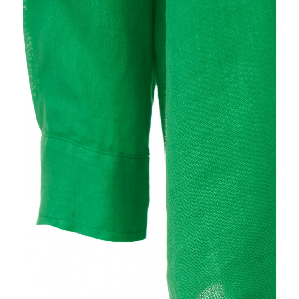 Camicia in lino verde