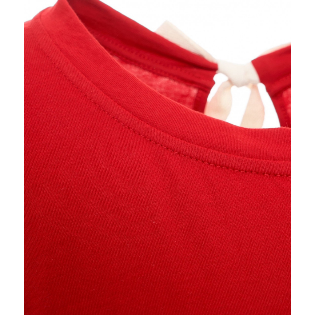 Shirt con arricciatura rosso