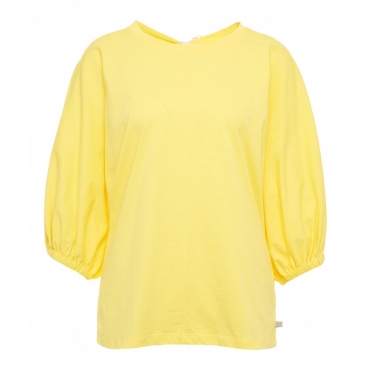 Shirt con arricciatura giallo