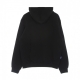 felpa cappuccio uomo college hoodie BLACK