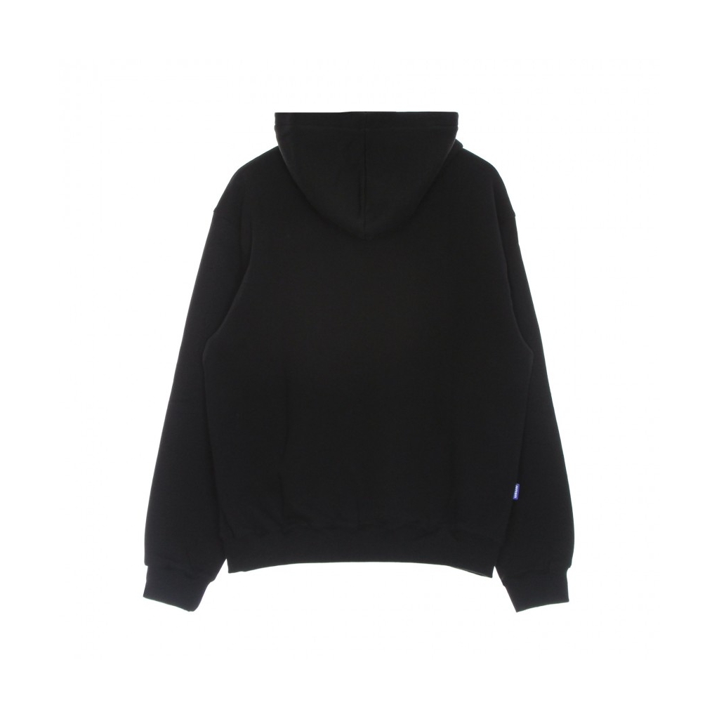 felpa cappuccio uomo college hoodie BLACK